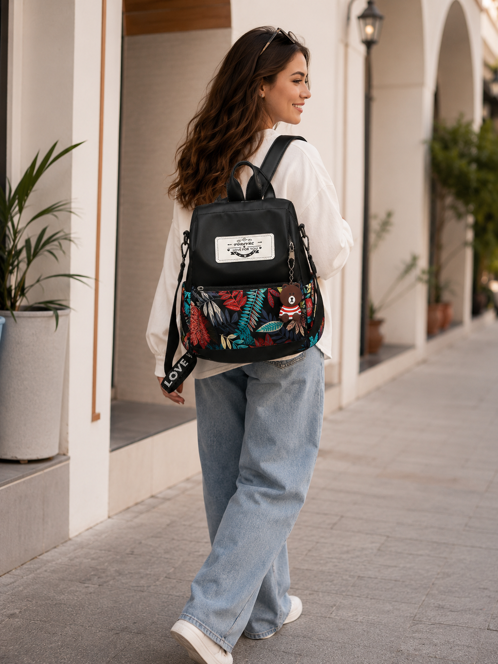 Mochila Urbana Floral