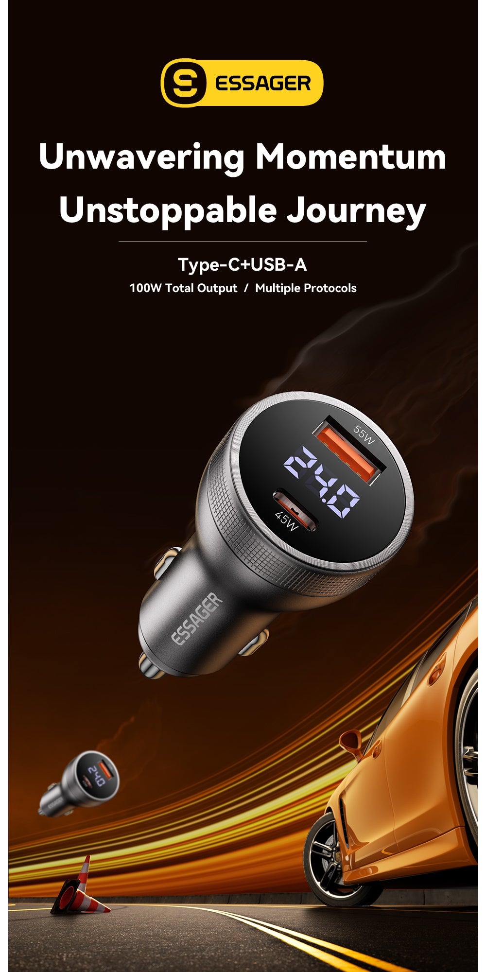 Cargador Auto - 100W