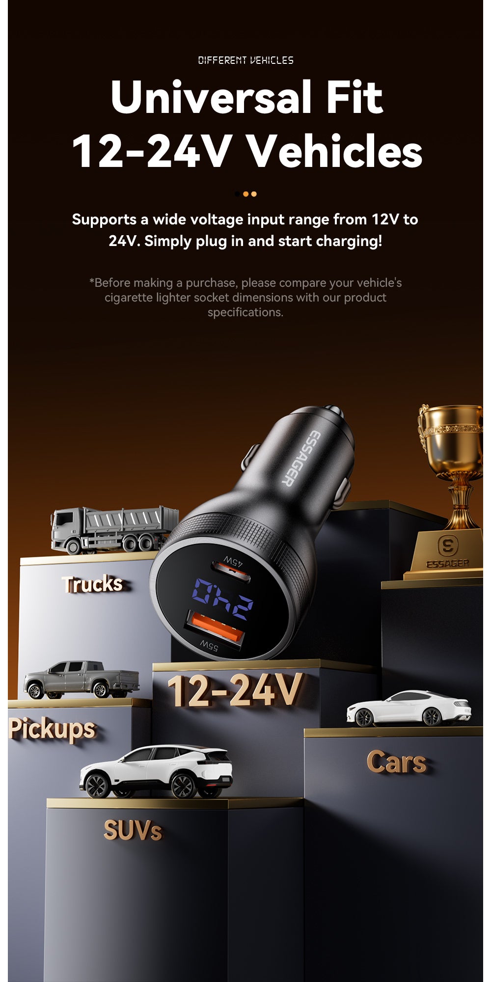 Cargador Auto - 100W