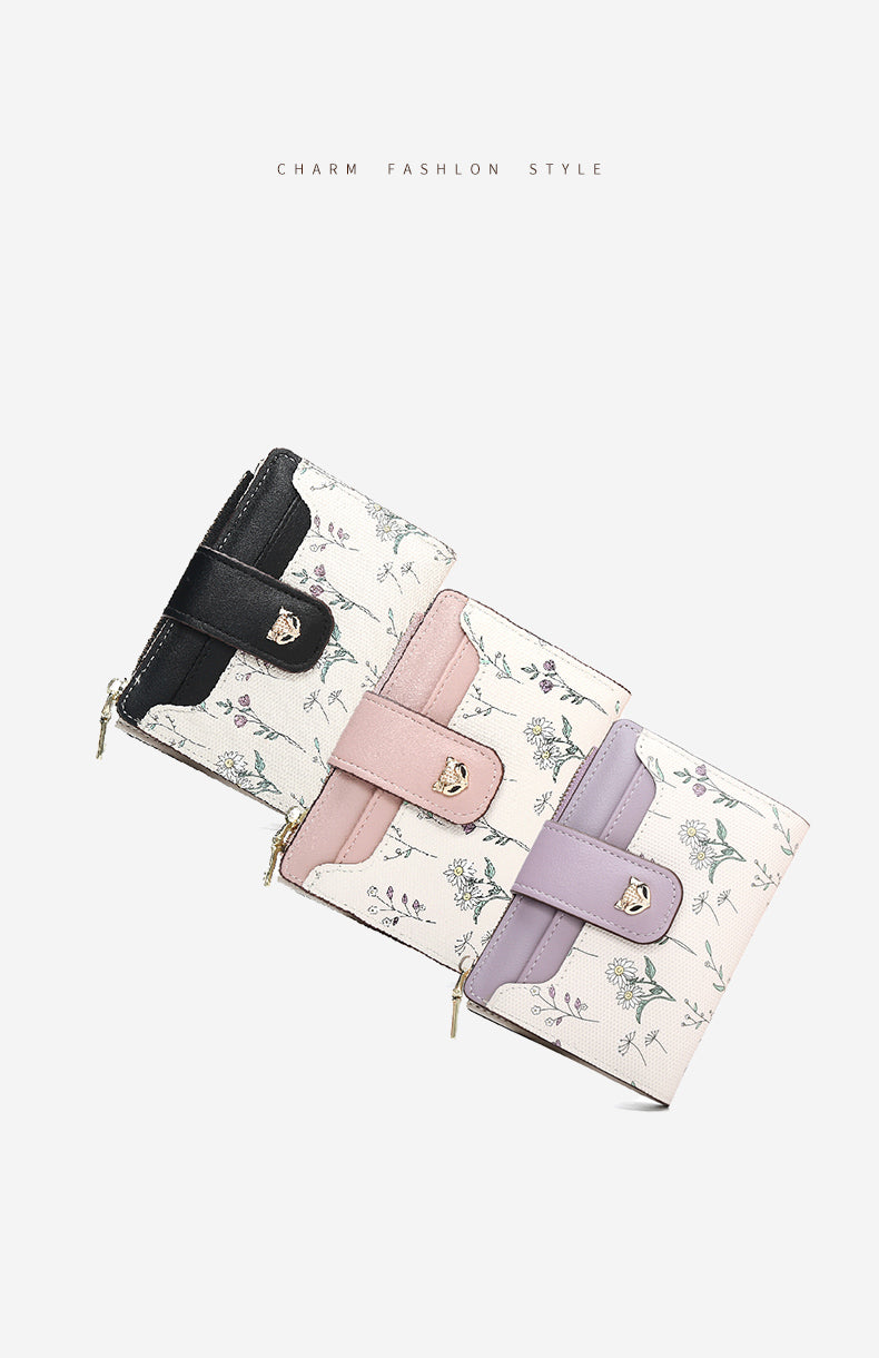 Cartera Compacta Floral
