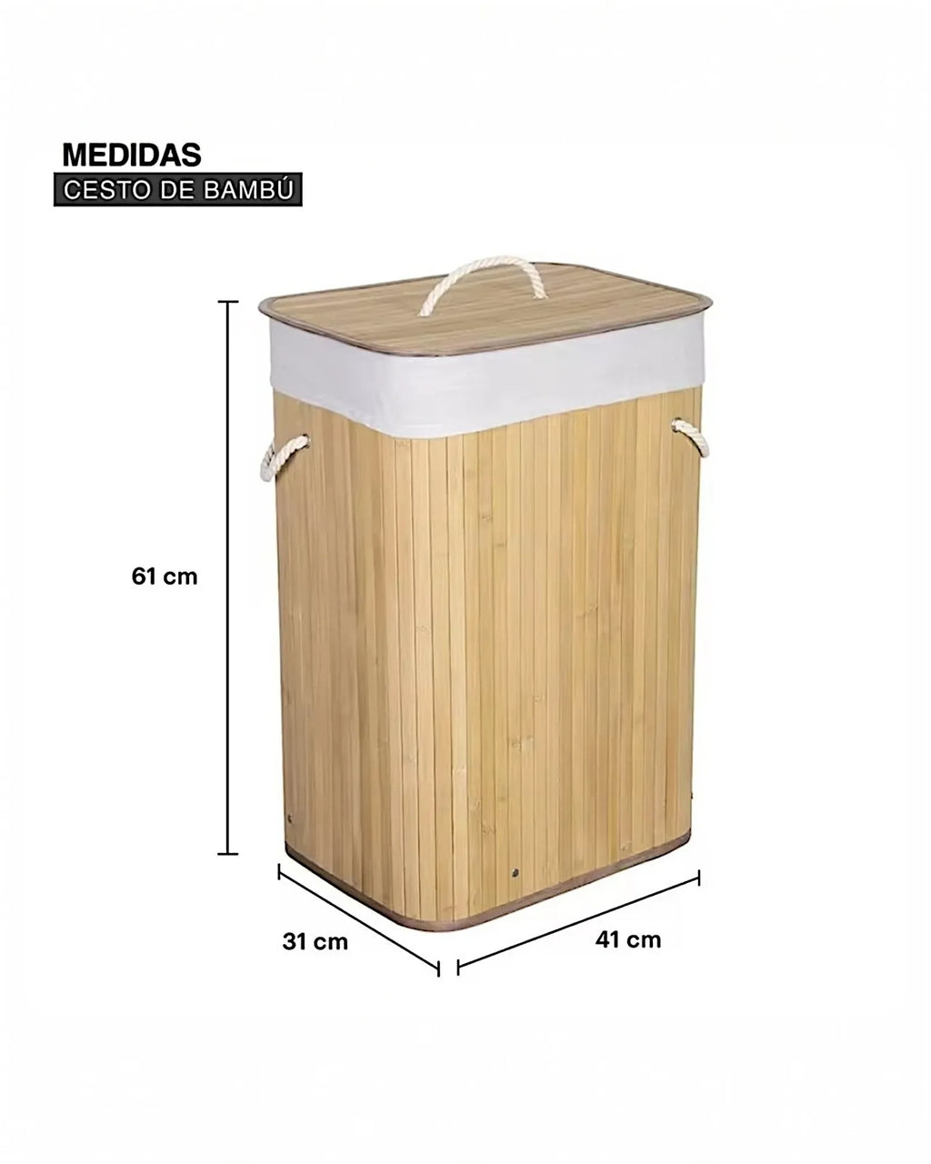 Cesto de ropa Bambú
