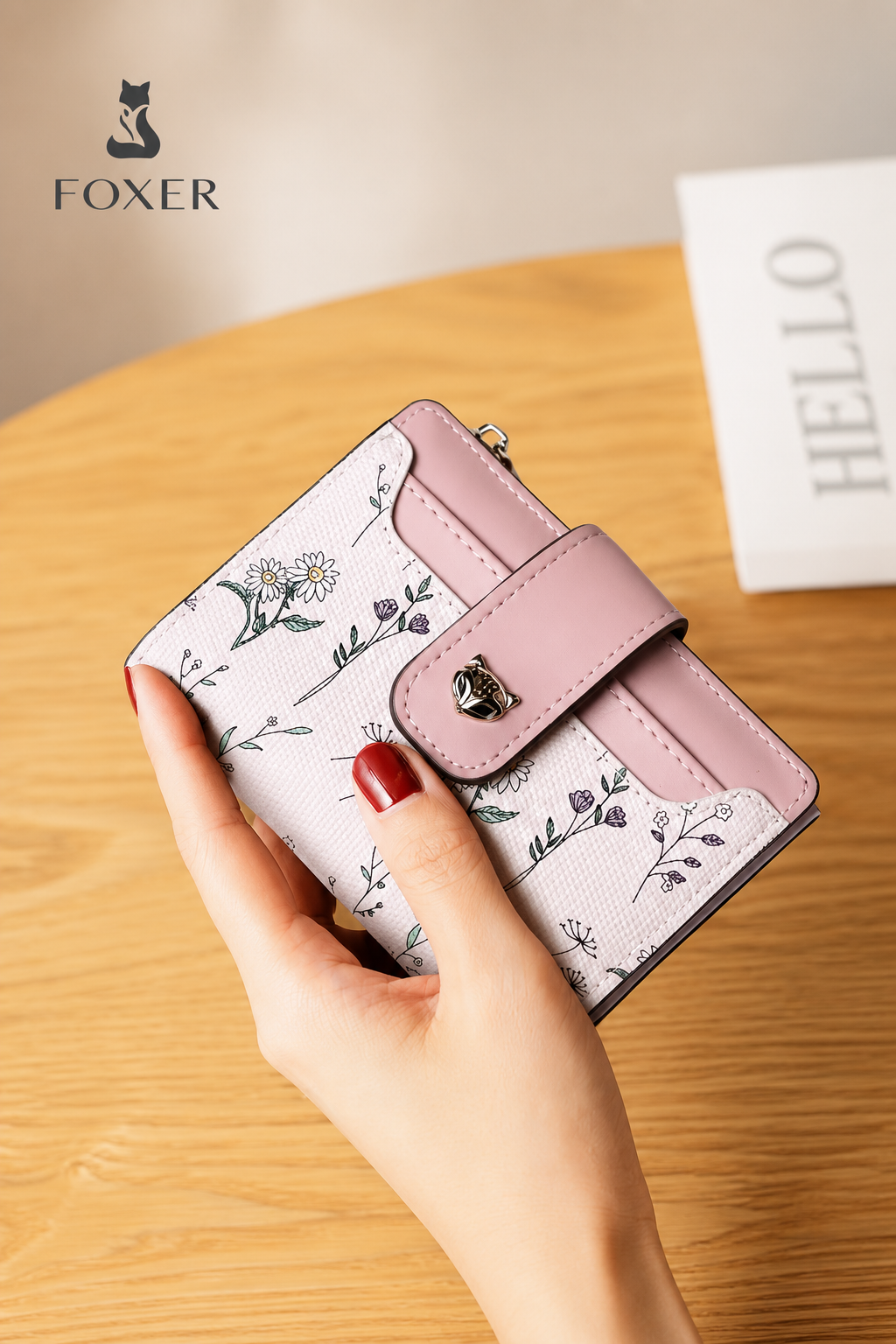 Cartera Compacta Floral